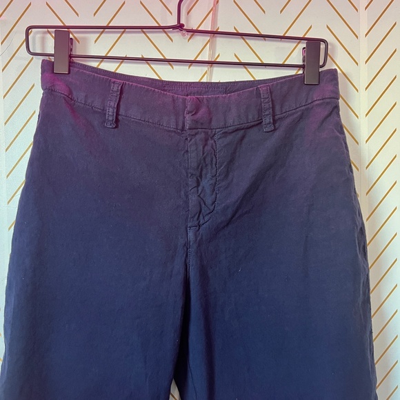 #66 NWOT RARE Frank & Eileen Navy Blue size 4 / 27 Women's Fray Edge Crop Pants - Picture 3 of 4